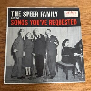 The Speer Family Sings Songs You've Requested LP Vinyl Record‎